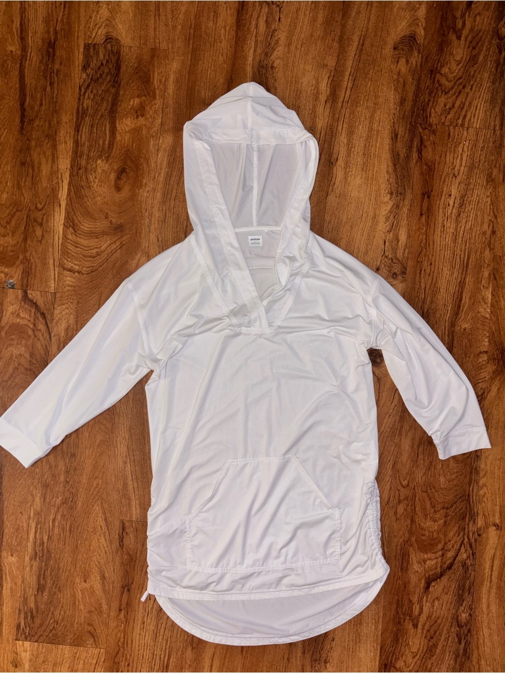 Women’s Prana White Long Sleeve Hooded Tunic/Dress